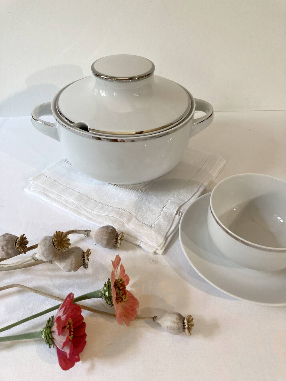 Earthenware soup tureen and sauce boat from Winterling, Bavaria