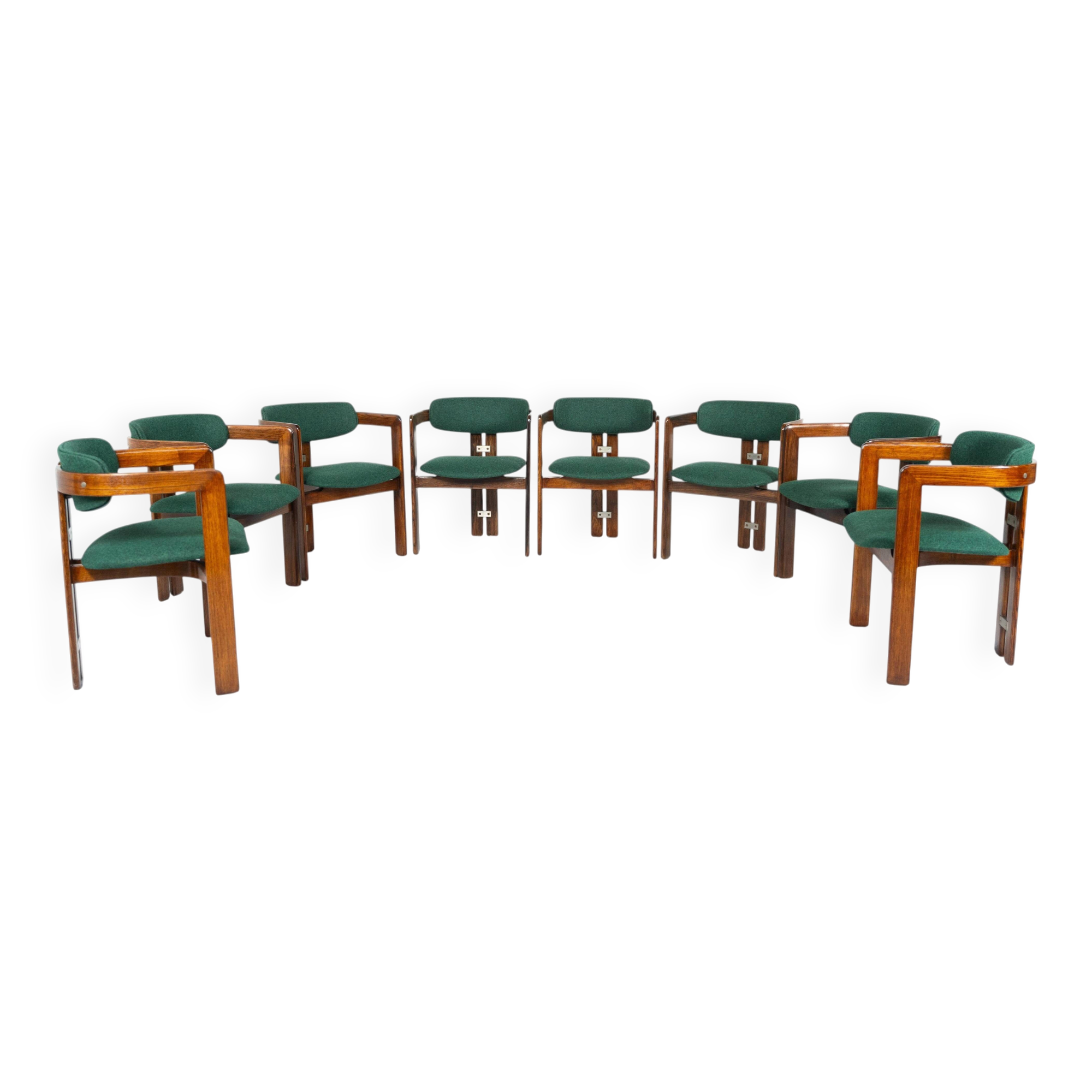 Lot de 8 chaises Pamplona par Augusto Savini pour Pozzi, Italie, années 1960