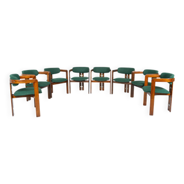 Set of 8 Pamplona chairs by Augusto Savini for Pozzi, Italy, 1960s.