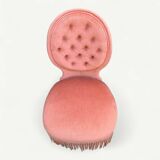 Vintage pink upholstered toad chair