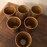 Set of 6 sandstone cups
