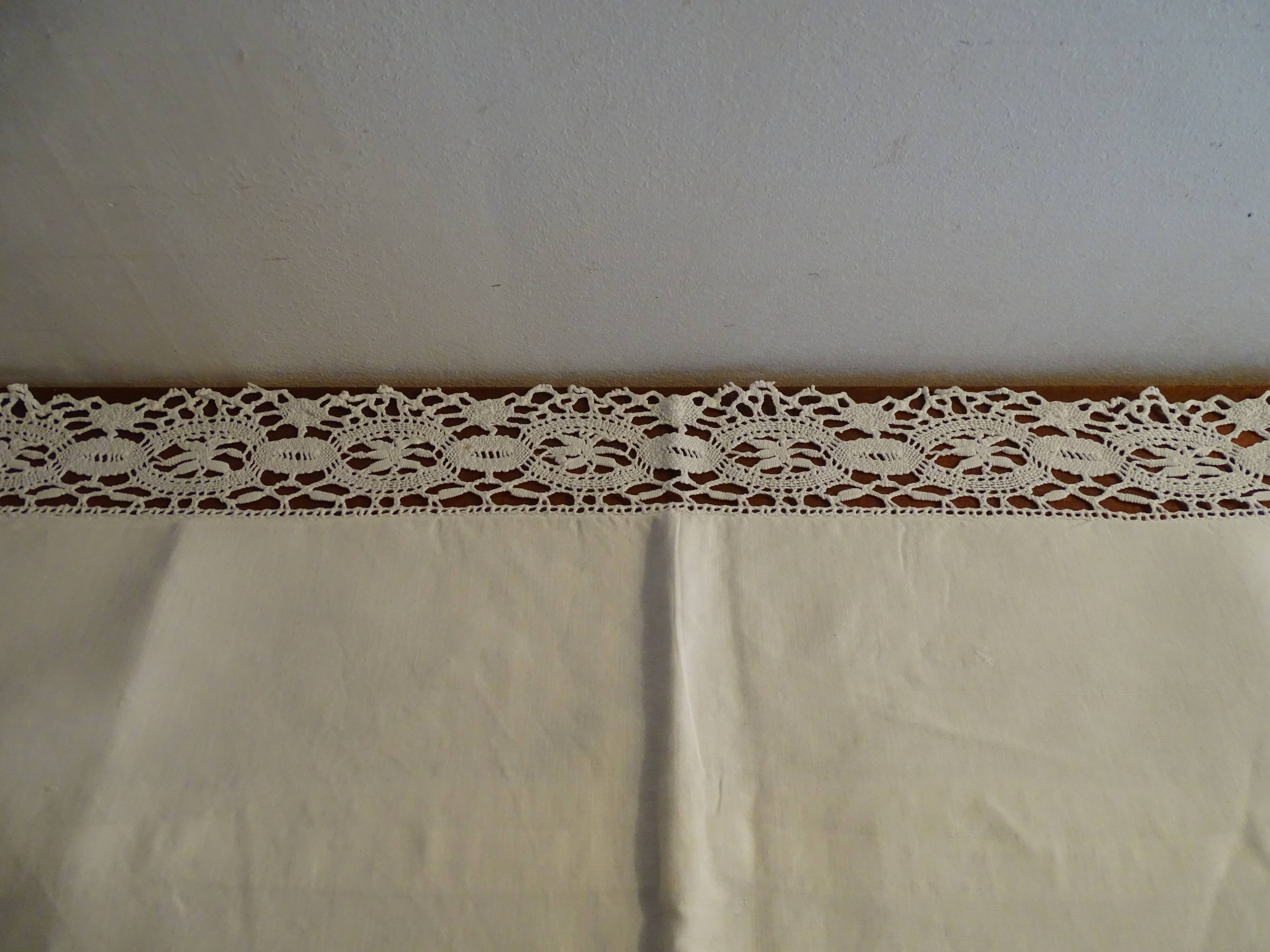 Lot 2 pillowcases embroidered and monogrammed MB old cotton 70 x 75