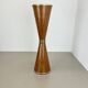 Minimalist diabolo plant stand in metal & walnut, Italy, 1950s