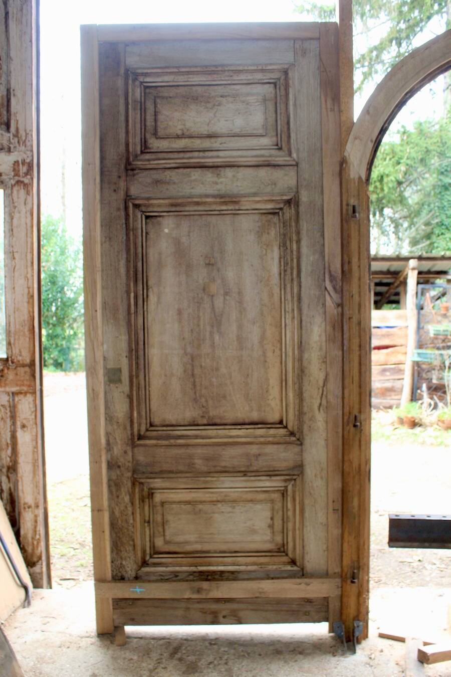 Important 19th Century Haussmann Walnut Door