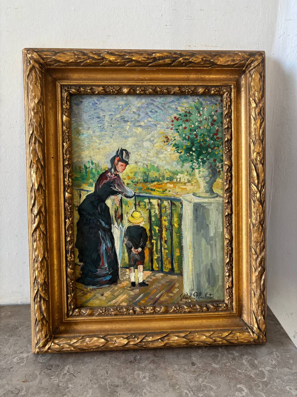 Signed family scene