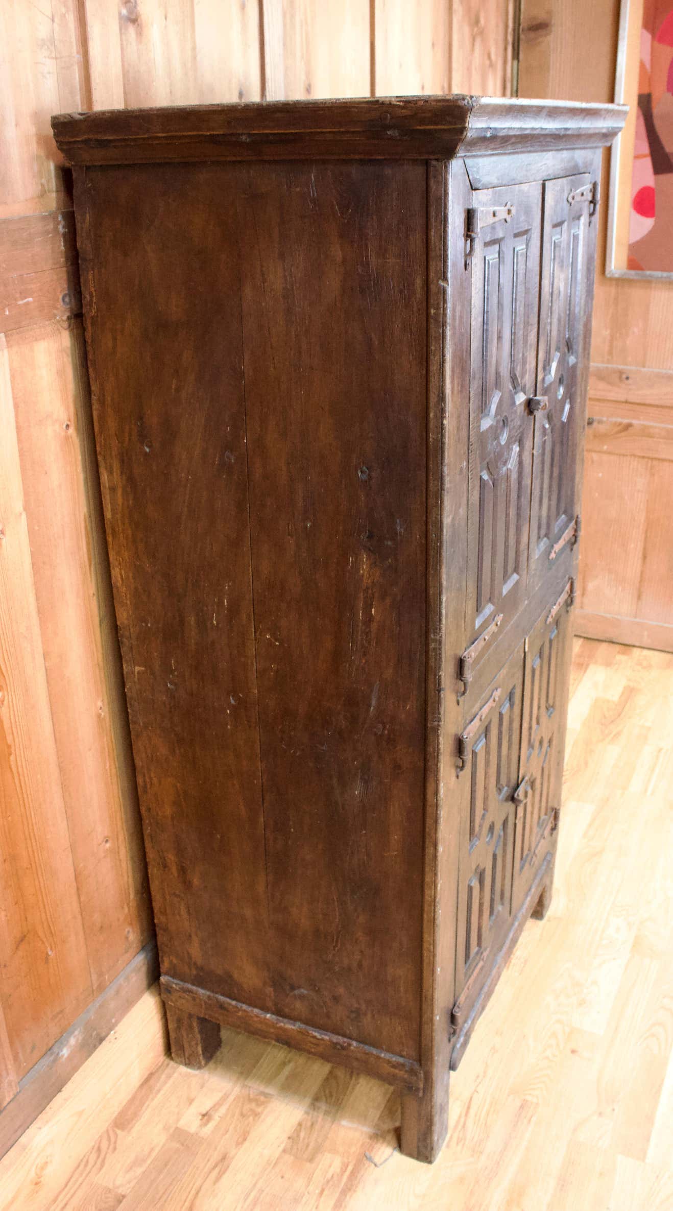 Carved wooden sideboard, 19th century