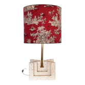 Italian mid-century travertine marble table lamp, 1970s