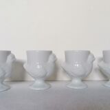 4 shellfish hen white porcelain