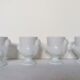 4 coquetiers poule porcelaine blanche