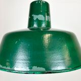 Green Industrial Factory Pendant Lamp, 1960s