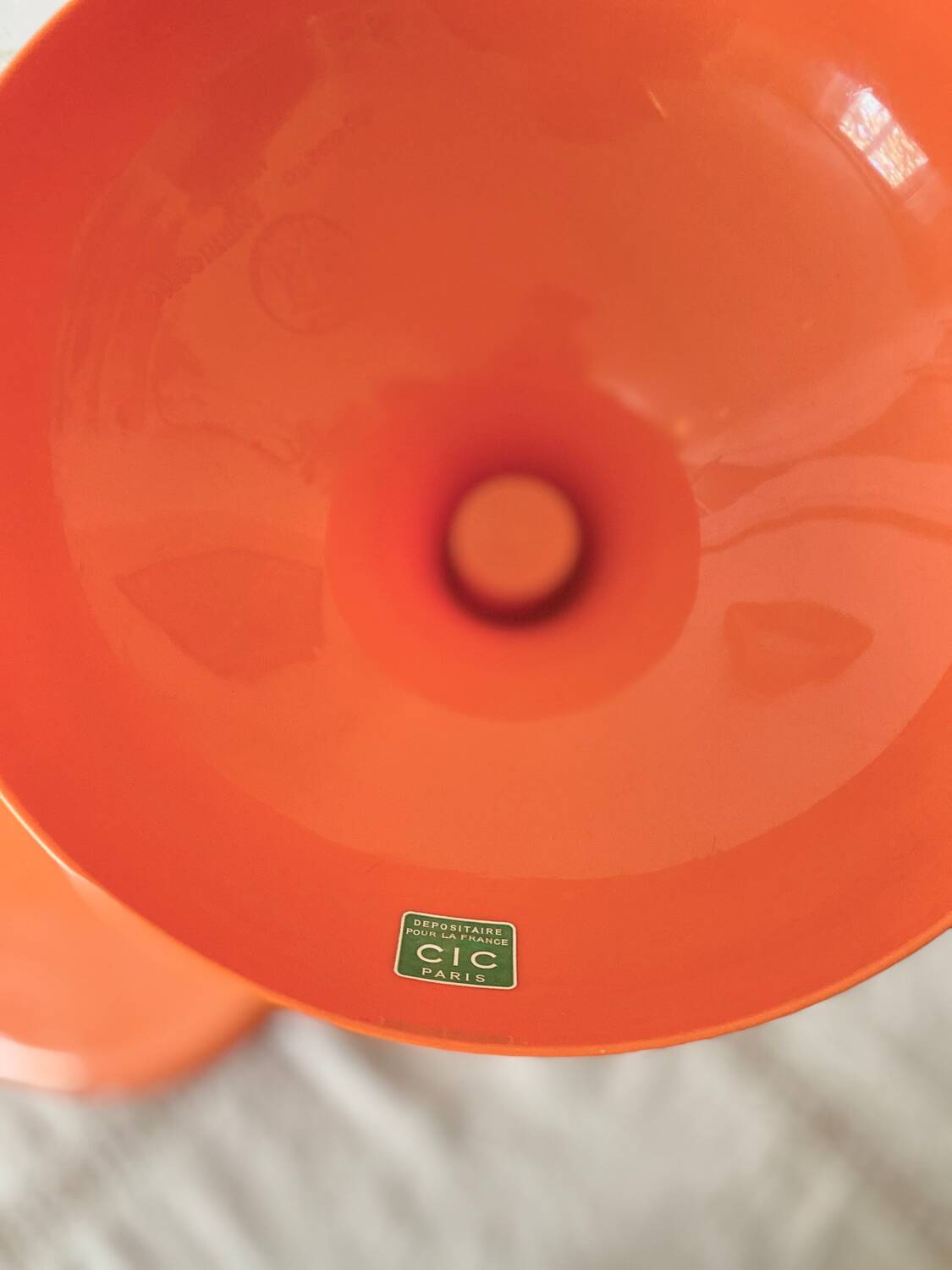 Robur Sgabello Americano stool orange plastic vintage 70s