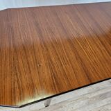 Table à manger extensible de style scandinave en noyer et ébène