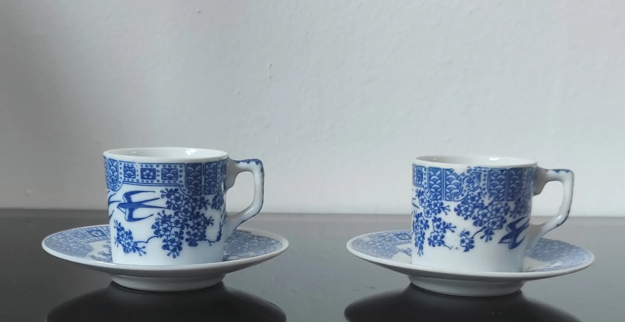 Vintage porcelain cup duo