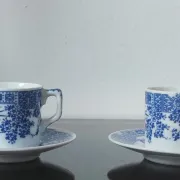 Vintage porcelain cup duo