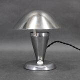 Bauhaus adjustable chrome mushroom table lamp, Czechoslovakia, 1930s