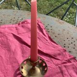 Vintage brass heart candle holder