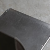 Set of 6 dining chairs in bent aluminum, 1980’s