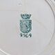 4 vintage flat plates in ironstone from Saint-Amand – Model 4004