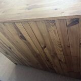 Commode en pitchpin massif vintage