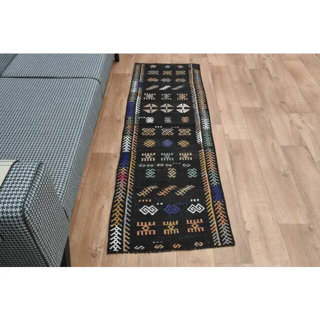 Handmade Turkish Vintage Wool Runner Rug  58x180