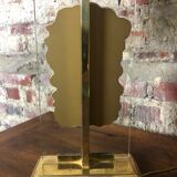 Neoclassical lamp face of the god Pan on Mount Altuglass and 50'S gold metal