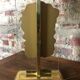 Lampe néoclassique visage du dieu Pan sur monture Altuglass et métal doré 50'S