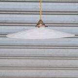 Large white opaline pendant light