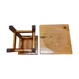 Dutch pine wood Stools, 1990s, Vintage