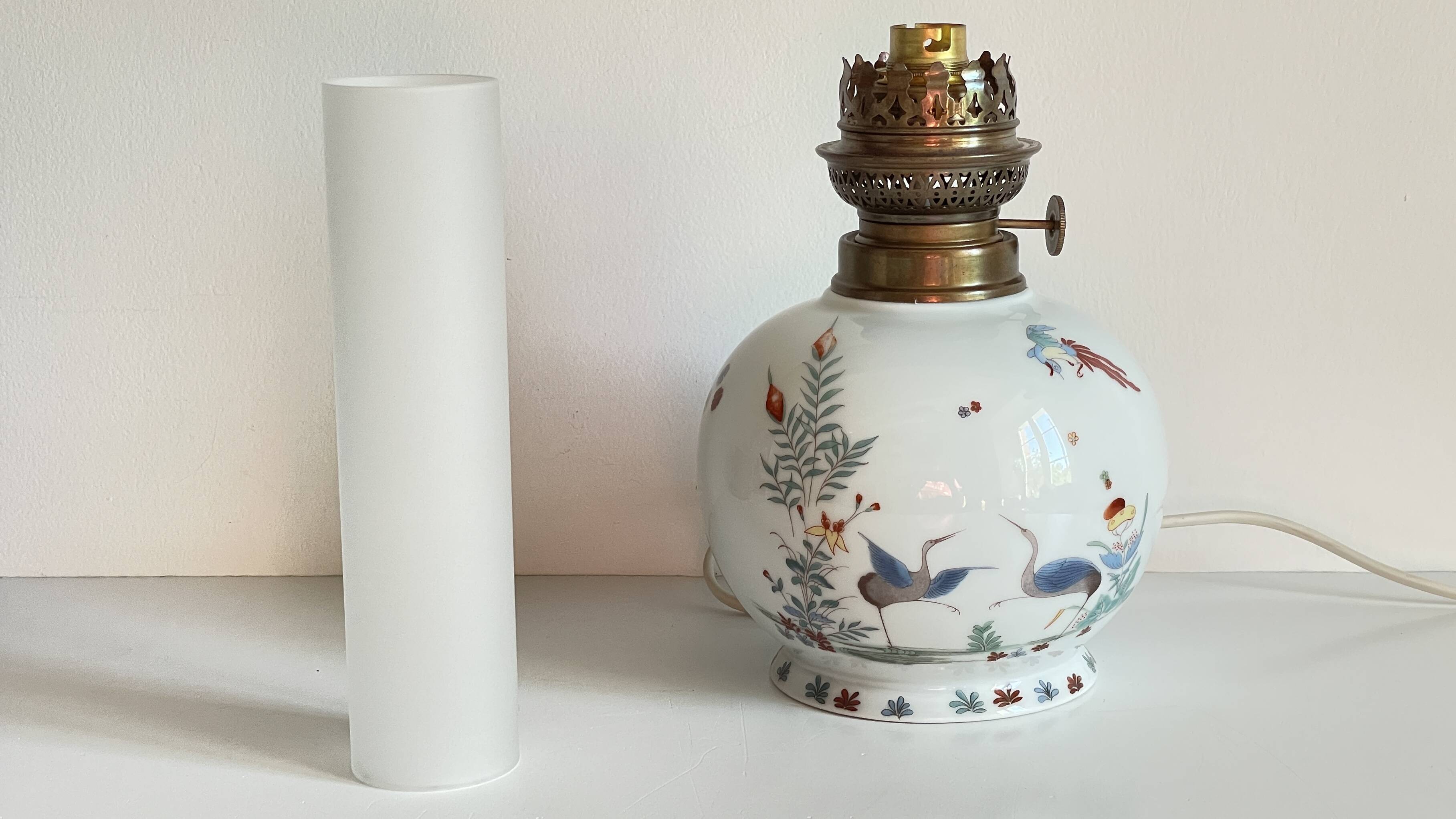 Limoges porcelain lamp France
