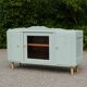 Art Deco sideboard in solid wood – Verdigris – 140 cm