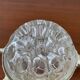 Vintage turtle flowerpeed in silver metal and glass From Reims