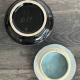 Antique enamelled ceramic box signed alpho