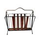 Teak and metal magazine rack 1960