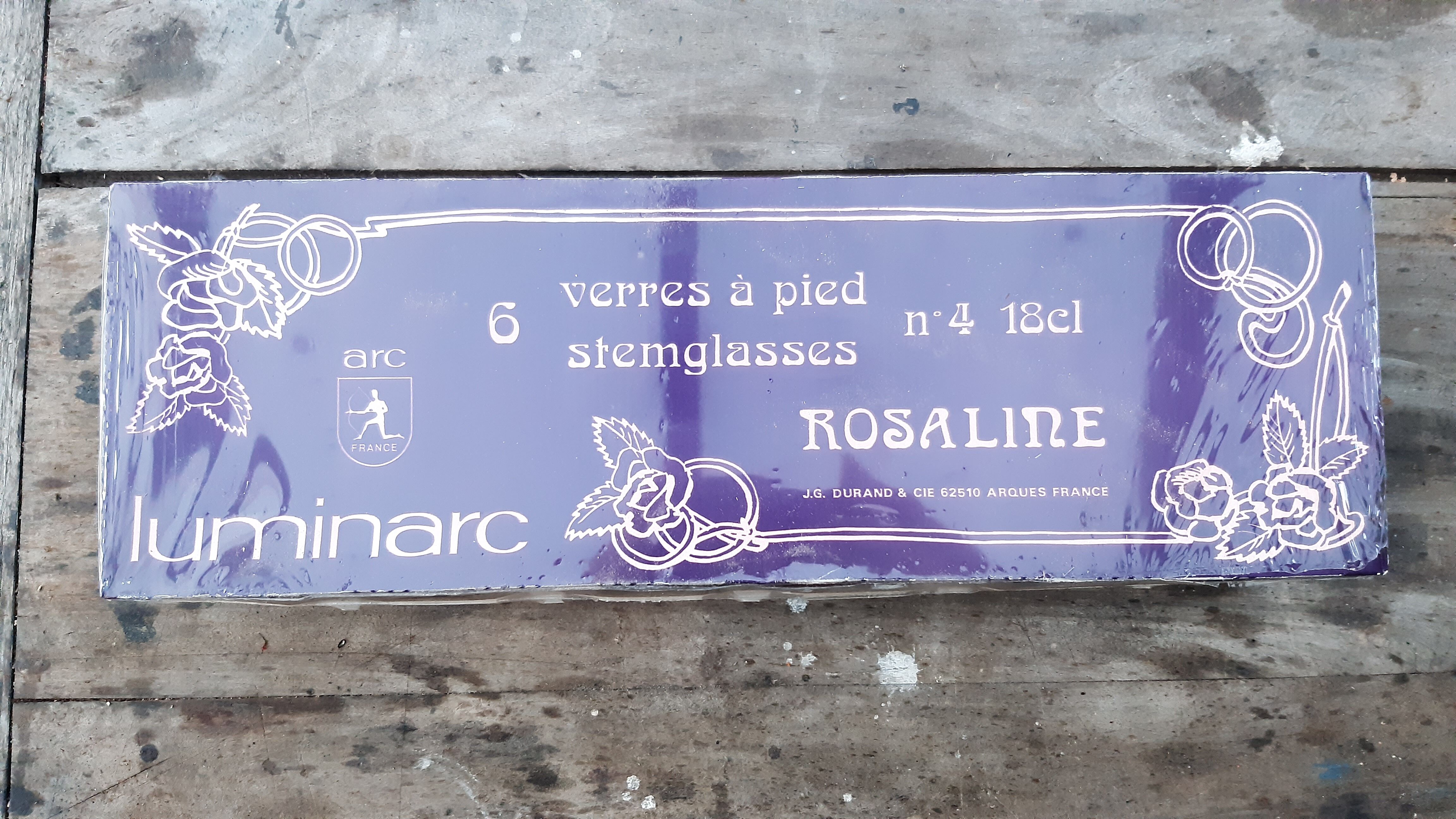 6 Luminarc Rosaline glasses