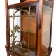 Art Nouveau Display Case, Bronzes and Carved Wood on a Lake Theme, 1900
