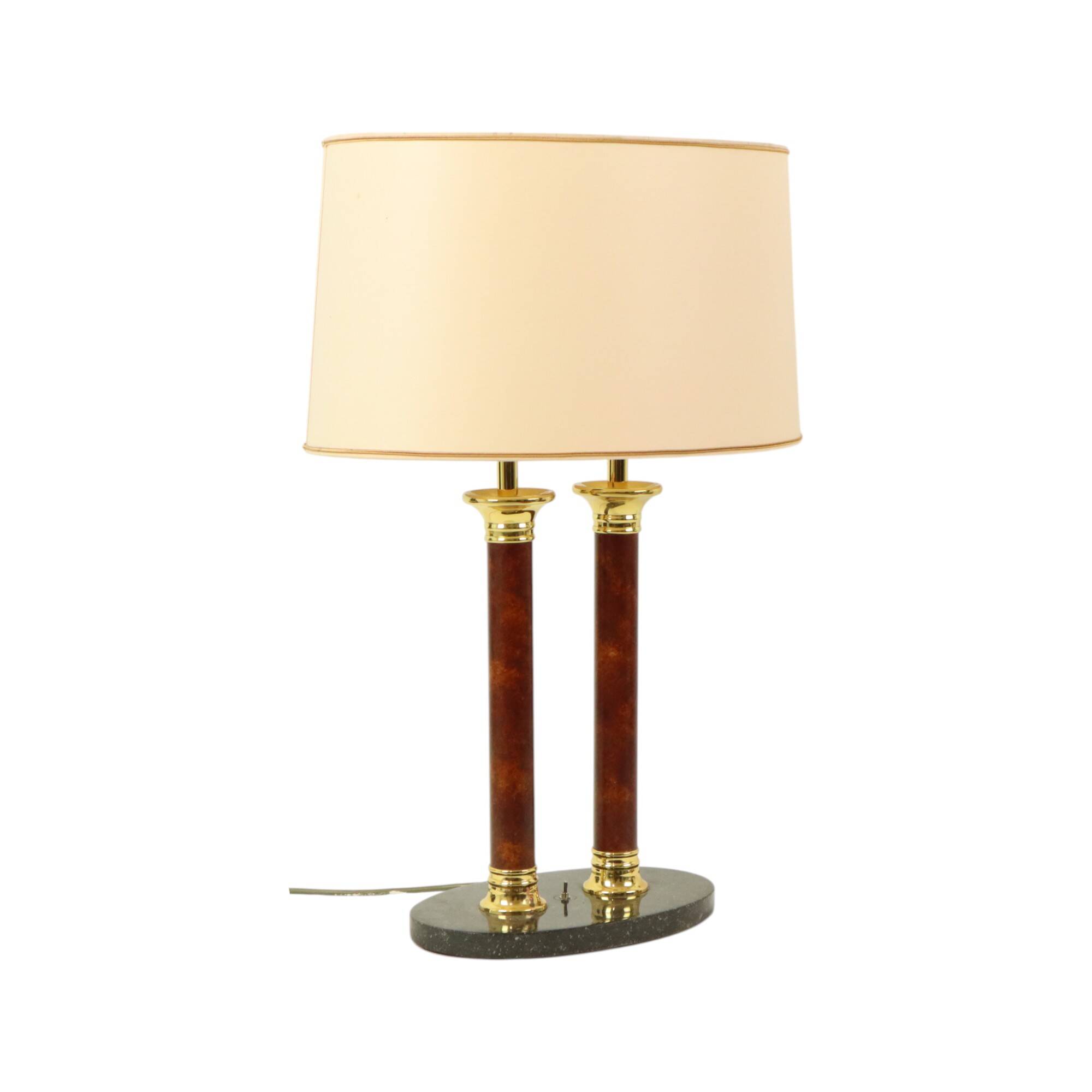 Lampe de table vintage Lusterie Deknudt de style Hollywood Regency