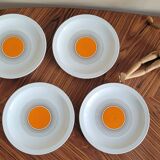 Set of 4 orange plates Bareuther 131