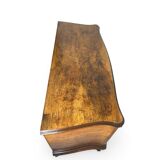 Italian art deco burl walnut chest of drawers, 1940s/50s