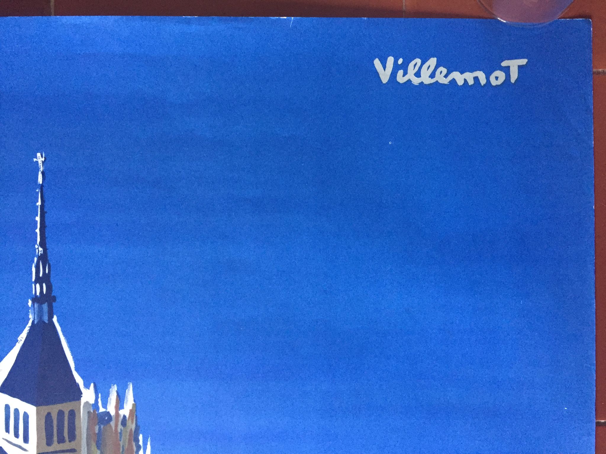 Original tourist poster "Visit Mont Saint-Michel" Villemot 62x100cm 1968