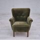 1970s, Danish design, lounge chair, original condition, furniture velour.