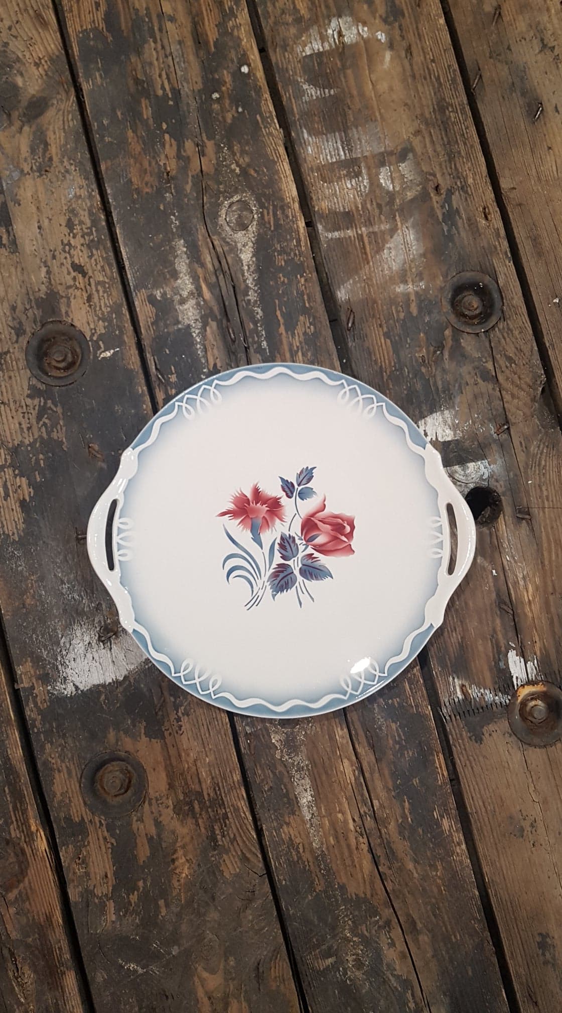 Digoin Sarreguemines marinette style pie dish
