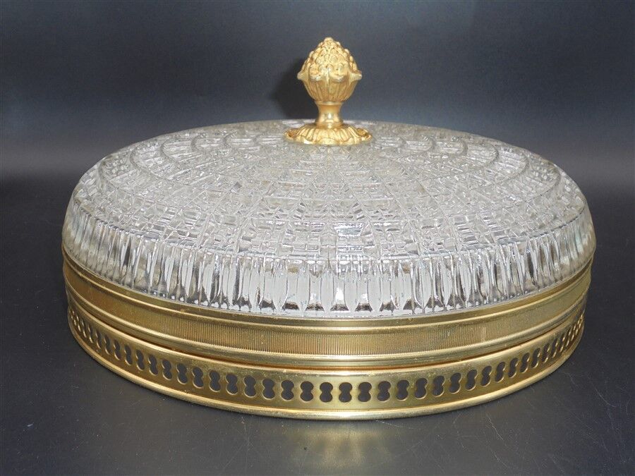 Lucien Gau glass and brass ceiling