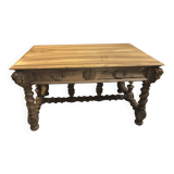 19th century desk in natural solid walnut.