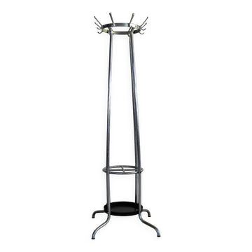 vintage standing coat rack | 70s | chrome