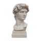 David head in waxed ivory white plaster