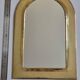 Miroir mural arche en laiton poli, artisanat marocain, 44 x 29 cm