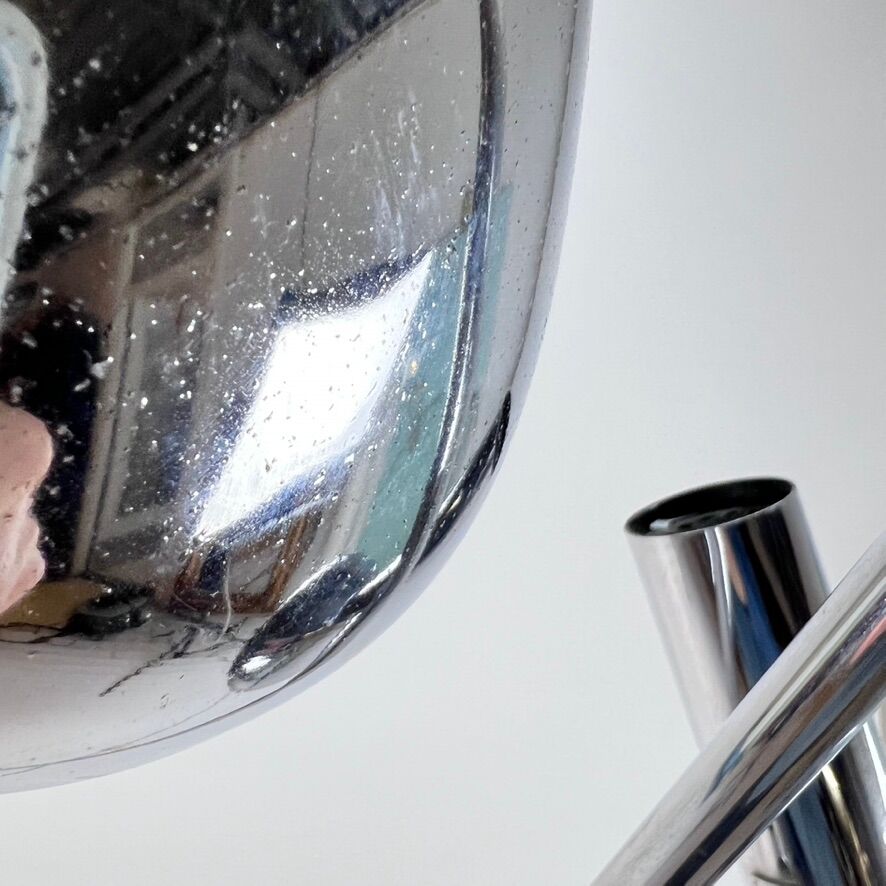 Chrome floorlamp with 2 Spots by Sölken Leuchten, 1960s