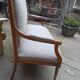 Sofa bench, louis xvi two-seater style, walnut structure