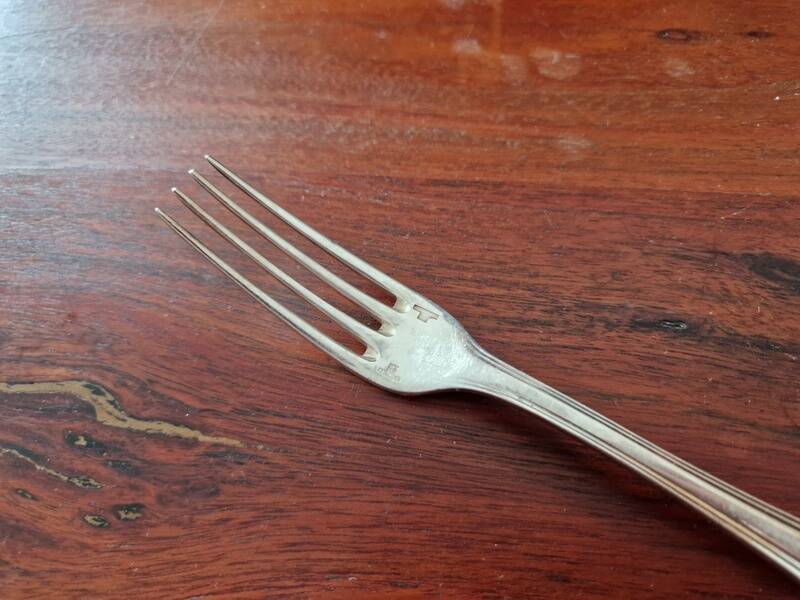 Christofle - Boréal model dessert fork in silver-plated metal