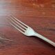 Christofle - Boréal model dessert fork in silver-plated metal